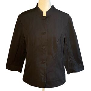 Coldwater Creek Black Women's Blazer. Button Down, 3/4 Sleeves. Size 14.